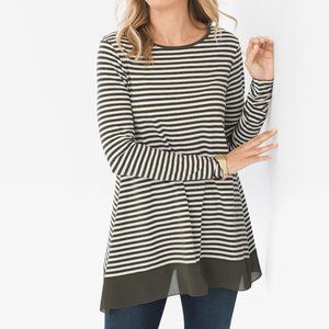 {Chico's} Long-Sleeve Striped Tunic
